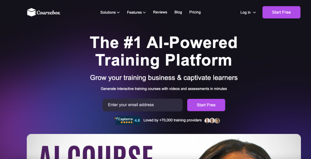 Coursebox AI is designed to streamline online courses' creation, delivery, and management